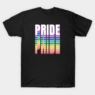 Rainbow Pride Stacked Colors T-Shirt